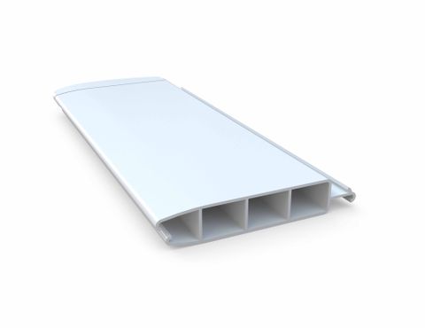 Aquadeck solar lamellendek van PVC wit