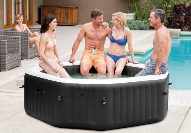 4 persoons Intex PureSpa DeLuxe HWS 800 opzet jacuzzi Ø2.01