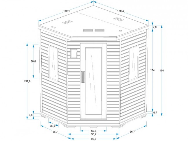 4 persoons infrarood sauna Sumba