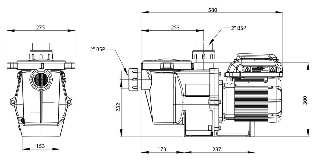 Pentair zwembadpomp Whisperflo met variabele snelheid VS2 - tot 2,2kW