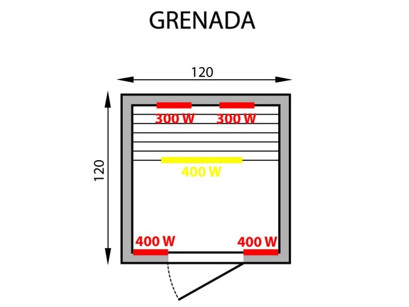 Infrarood sauna Granada - 2 persoons