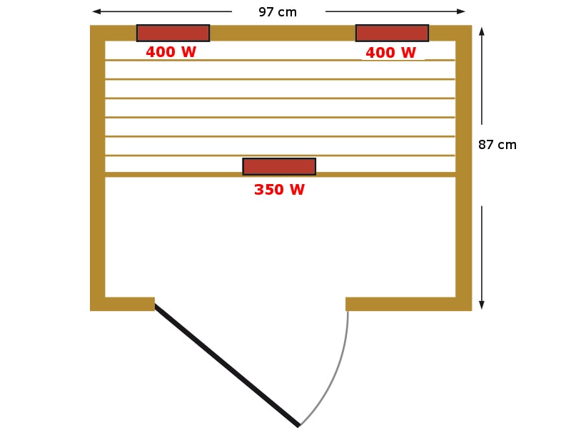 Infrarood sauna Mariana - 1 persoons