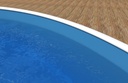 Staalwand zwembad Azuro - 240 x 90cm - liner zwembad