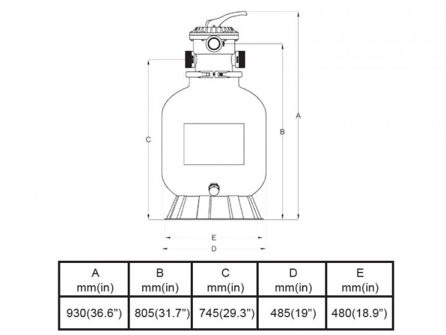 Zandfilter rond 485