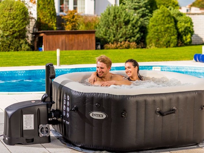 4 persoons Intex PureSpa DeLuxe HWS 800 opzet jacuzzi Ø2.01