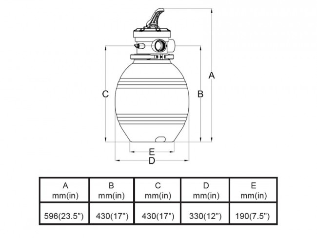 Zandfilter rond 300