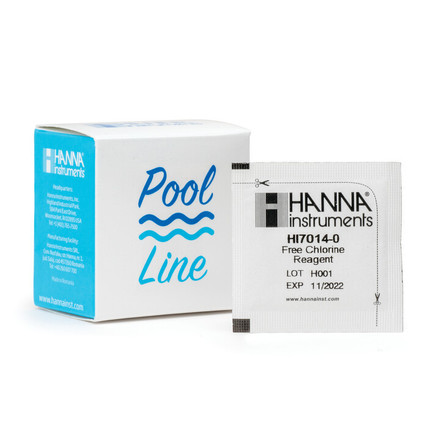 Navulling - Hanna pool line test kit fotometer checker vrij chloor - 0,00 tot 2,50 mg/l - 25 stuks