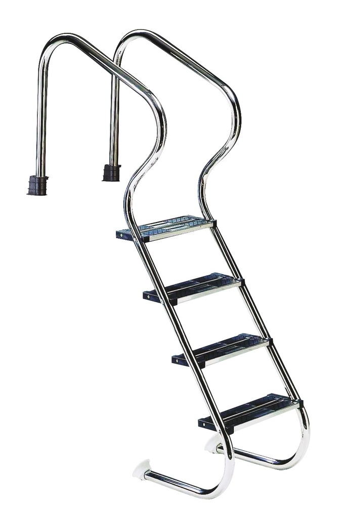 Zwembadtrap/zwembadladder RVS comfort (beton)