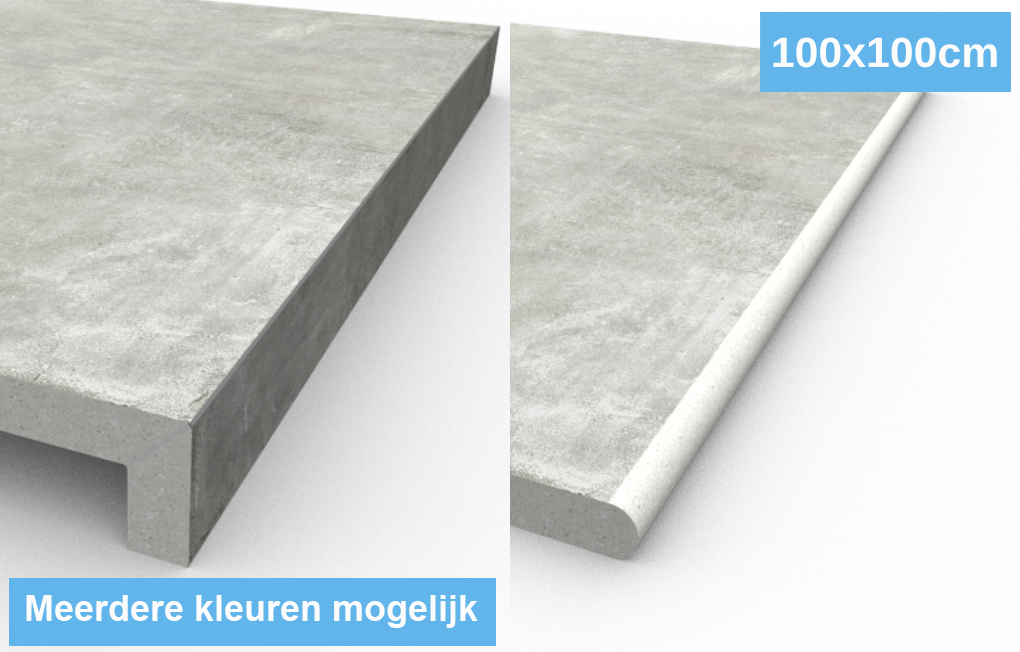 Nimes randsteen - keramische randstenen - 100x100x2