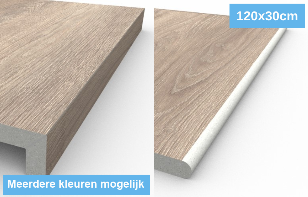 Nimes randsteen - keramische randstenen - houtlook - 120x30x2
