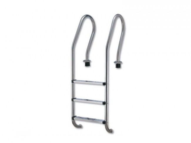 Zwembadtrap/zwembadladder RVS 304 gebogen (beton)
