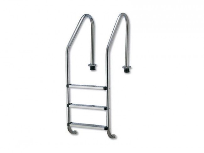 Zwembadtrap/zwembadladder RVS 304 schuin (beton)