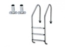 Zwembadtrap/zwembadladder RVS schuin (schroeven)