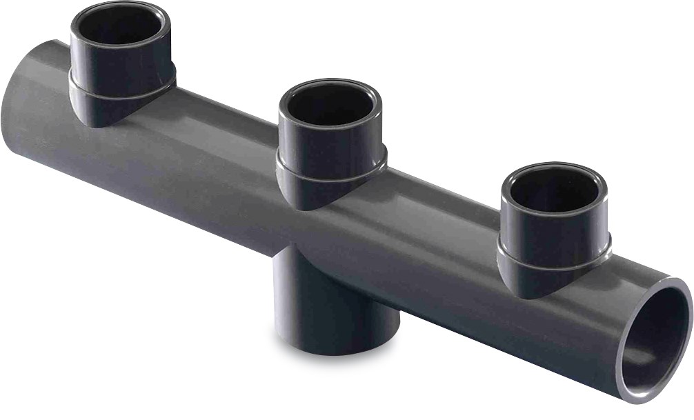 PVC 3-weg verdeler - distributeur - PN16 - 50mm