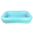 Blauw rechthoekig zwembad met palmboon print - 200 cm