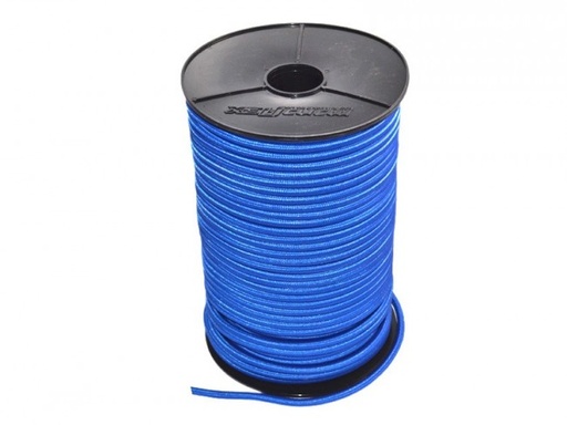 8 mm elastiek blauw - per meter - gaasnet winterafdekking elastiek