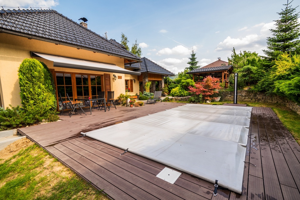 UIRWAY 244 cm Poolabdeckung, 420D Winterabdeckung für oberirdische