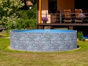 Staalwand zwembad Azuro - liner zwembad - steen design