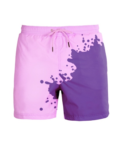 Kleur veranderende zwembroek - Main Purple-Pink - kleurend