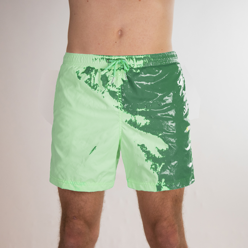 Kleur veranderende zwembroek - Main Mint-Green - kleurend