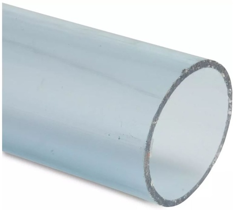 Transparante PVC Pijp - 100 cm - 10 bar (PN10) - backwash pijp