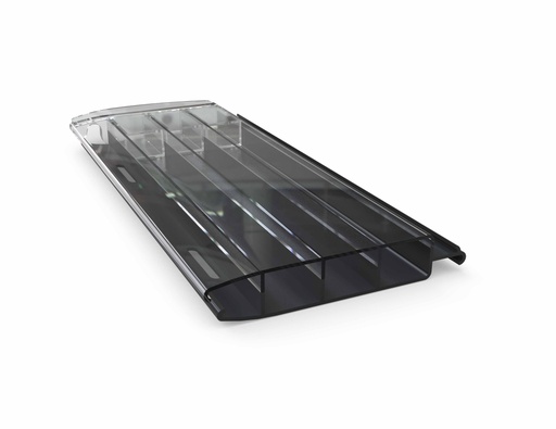Aquadeck - Polycarbonaat ''Graphite solar'' lamellenafdekking per strekkende meter