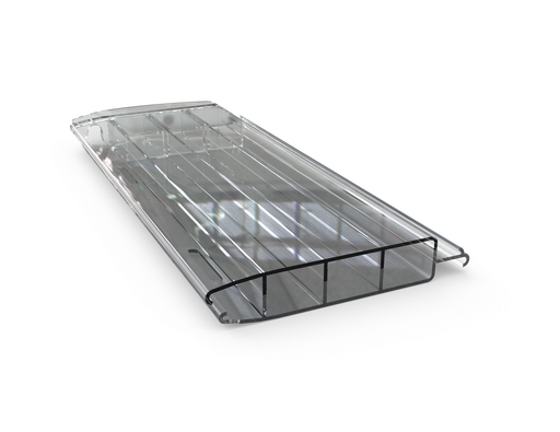 Aquadeck - Polycarbonaat ''Transparant'' lamellenafdekking per strekkende meter