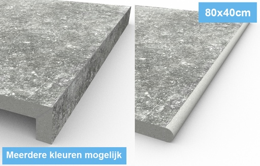 Nimes randsteen - keramische randstenen - 80x40x2