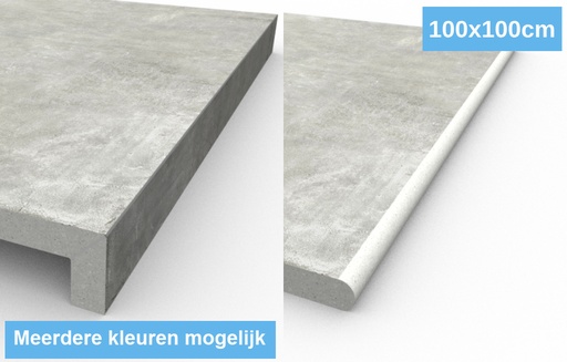 Nimes randsteen - keramische randstenen - 100x100x2