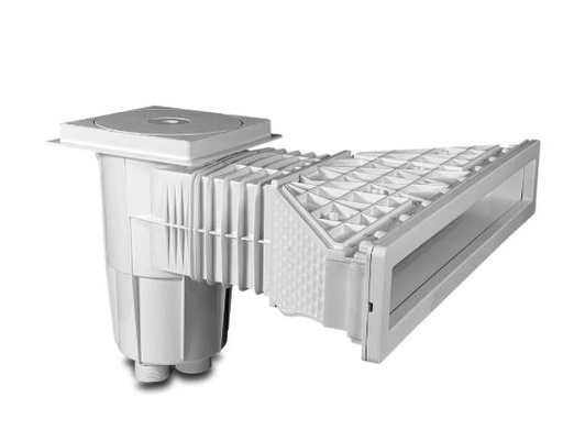 [010889] Flotide hoogwaterlijn skimmer voor beton zwembaden - wit